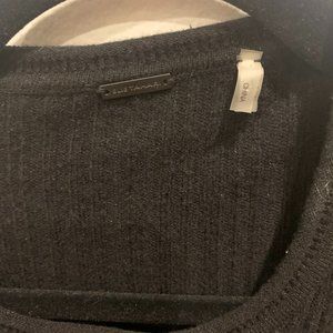 Elie Tahari Cold Shoulder Black Knit Top